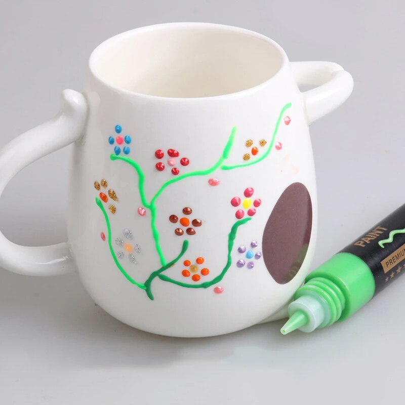 24/36Colors 3D Fabric Paint Acrylic Paint Set For Artist Painting Textile Clothing Glass Ceramic Graffiti Painting Supplies