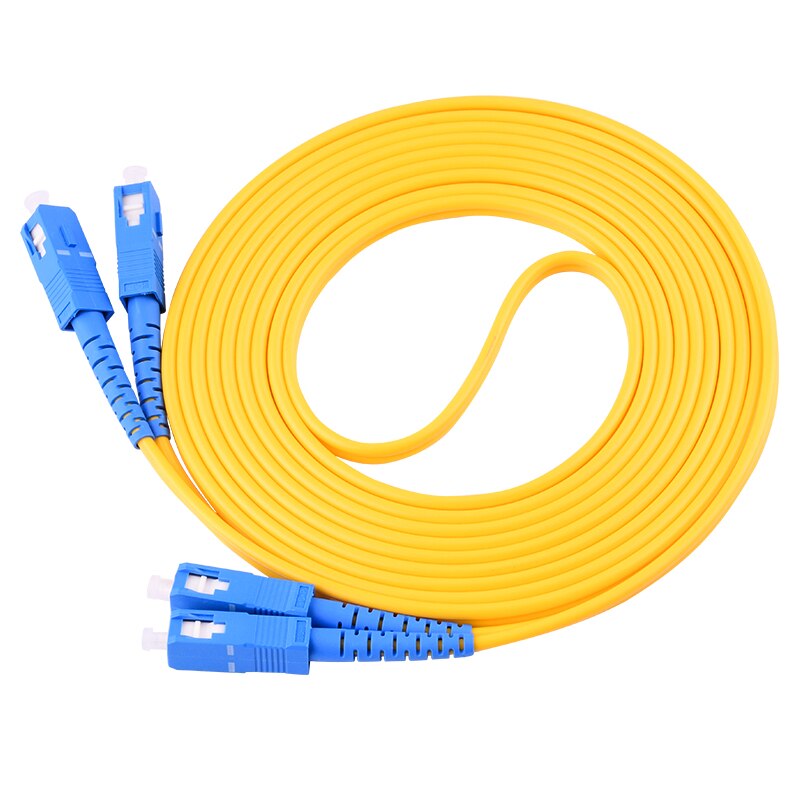Câble de raccordement à fibres optiques SC/UPC-SC/UPC fibre Duplex monomode 2.0mm cavalier à fibres optiques 15-50M