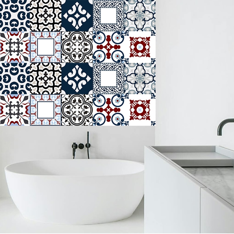 100 x 20cm flise klistermærker vandtæt badeværelse køkken wall stickers selvklæbende morroco backsplash fliser murstensindretning