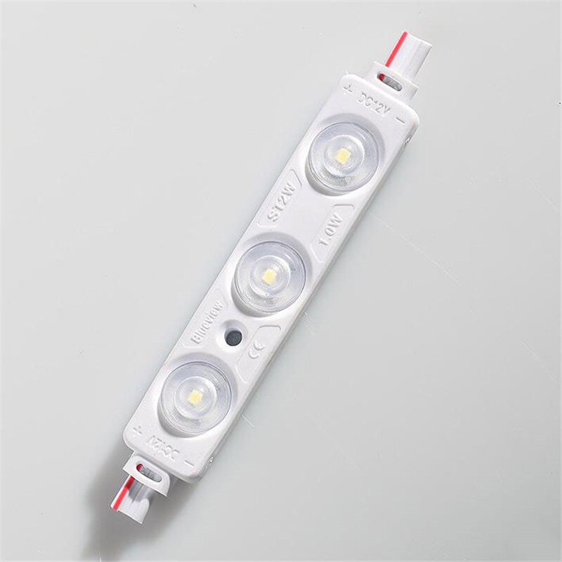 White SMD 2835 Injection Waterproof LED Module 1W 12V 3 LED Chips with Injection LED Modules Lighting for Signage advertisement