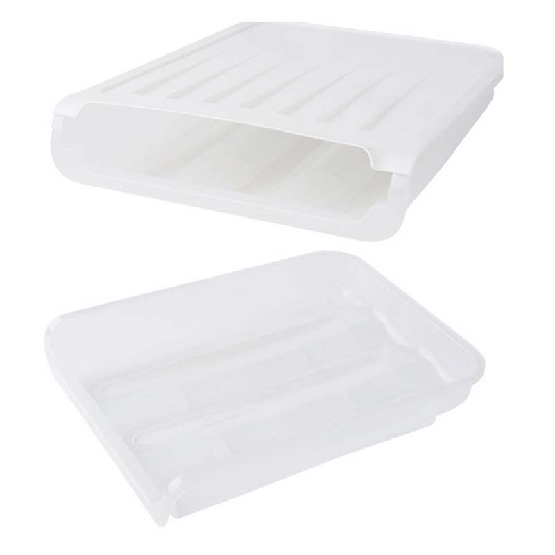 Kitchen Auto Scrolling Egg Storage Holder Egg Storage Rack Refrigerate Food Dispenser Plastic Space Saver Organizer Container
