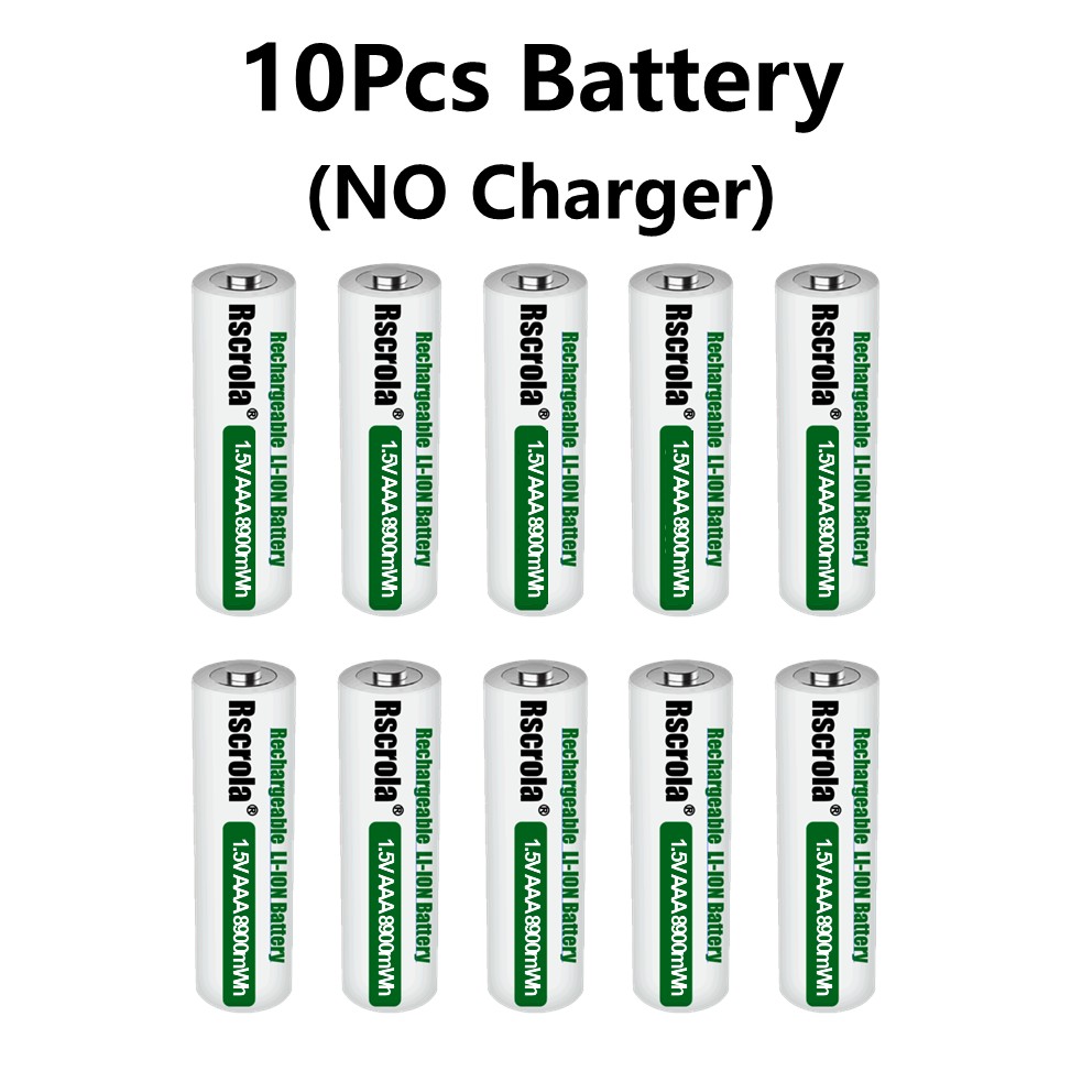 Rscrola Nowe Baterie AAA 8900mWh Akumulatory 3A Przenośne Baterie robić Pilotów Zabawek Dzwonków robić Drzwi Zegarów Gamepadów: Kości słoniowej