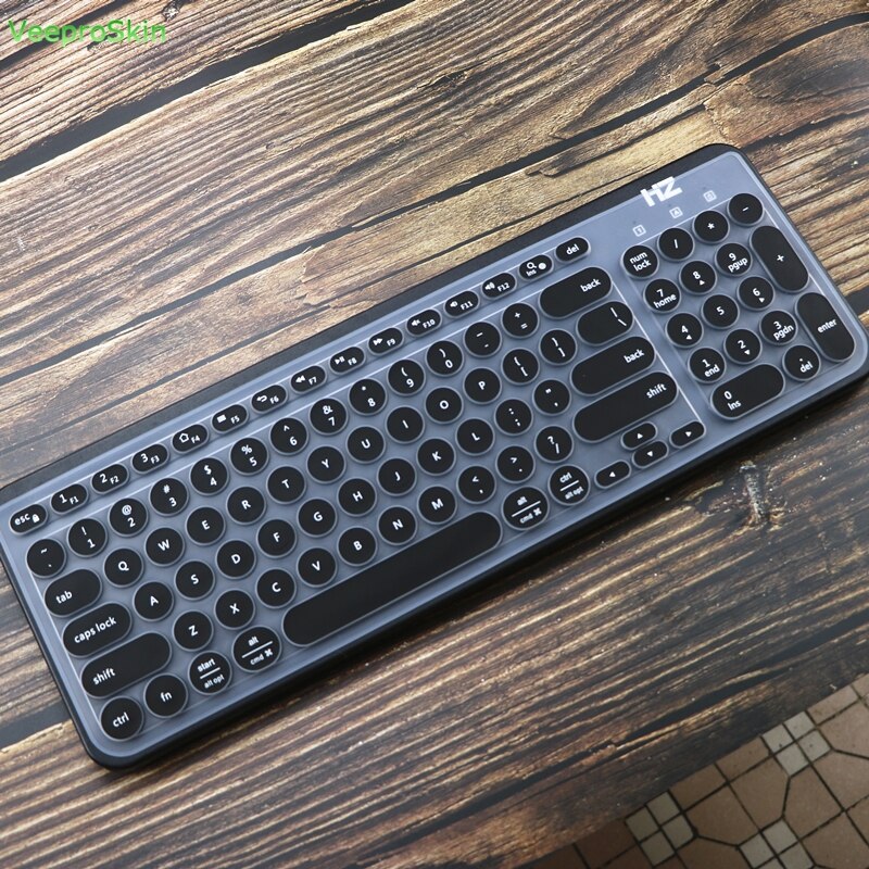Pour Logitech K780 multi-dispositif sans fil clavier Silicone ordinateur portable clavier couverture peau protecteur: Black
