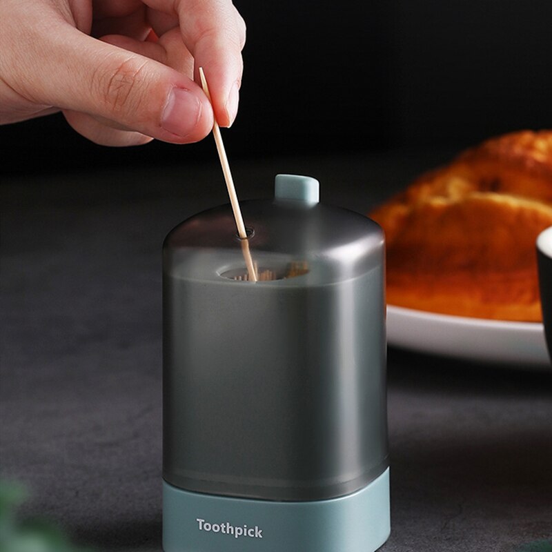 Automatic Pop-up Toothpick Box Container for Restaurant Kitchen Portable Pop-up Toothpick Holder Toothpicks Dispenser Decoration