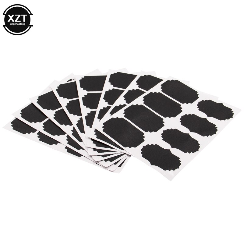 Juego de pegatinas para pizarra artesanal, organizador de tarros de cocina, etiquetas de vidrio, tiza para ventanas, pizarra adhesiva, tablero negro, 8 Uds.