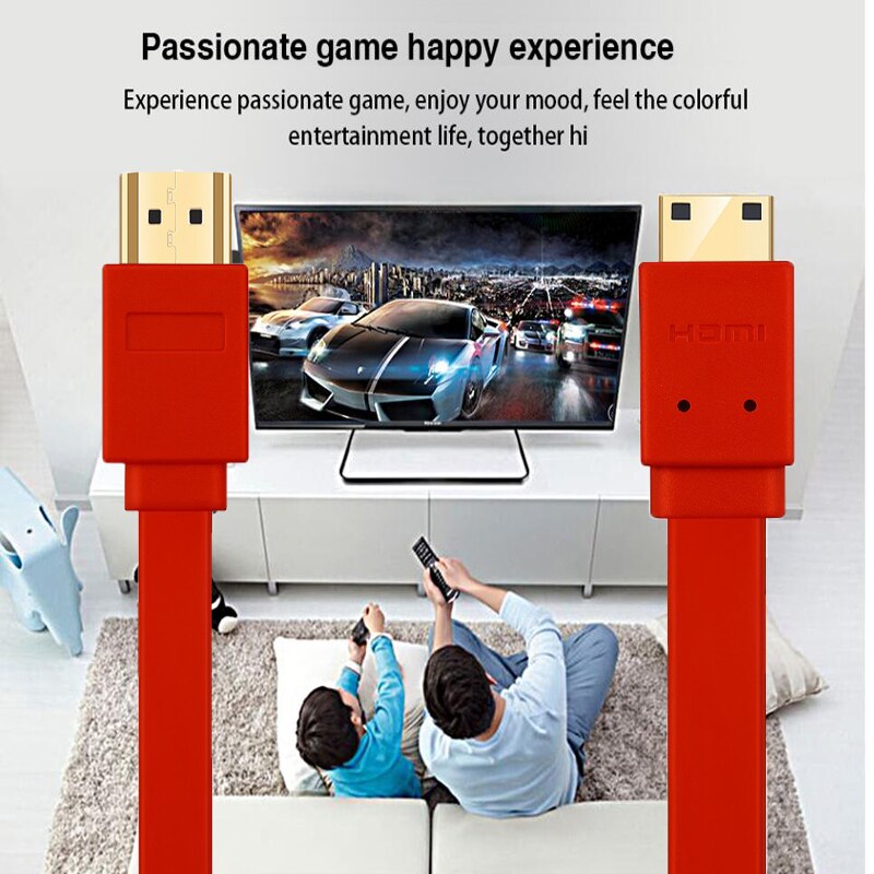 Lungfish High Speed Mini HDMI to HDMI Cable Male to Male 1080P HDMI Cable For TV/display/tablet/notebook/camera A-C HDMI Cable