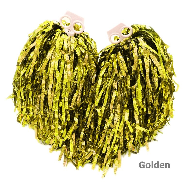 2 stks Cheerleading Pom Poms voor Voetbal Basketbal Wedstrijd Cheerleading pompons cheerleader cheerleading metallic pompom Paars