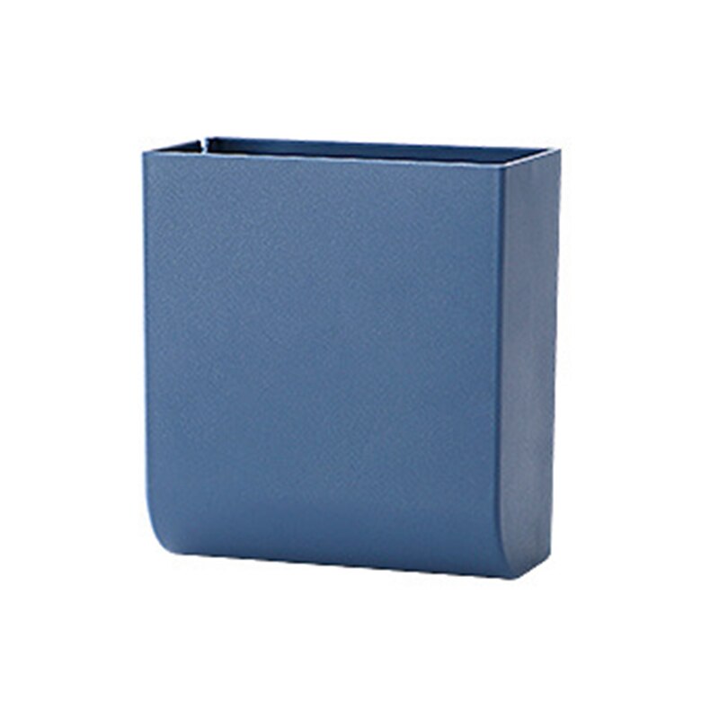 Wall Mounted Storage Organizer Storage Box Remote Control Case About Air Conditioner TV Mobile Phone Plug Holder Stand Rack: Blue