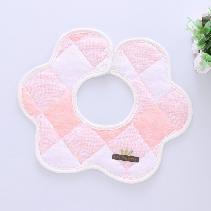 Baumwolle Wasserdicht Baby Lätzchen Rundhals Baby Spucktuch 360 Grad Blume Lätzchen für Mädchen Baby Kleidung Bandana WHT072