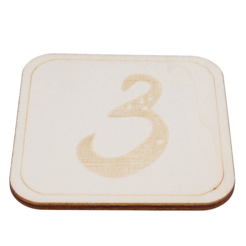 Baby Monthly Milestone Discs，Wooden Baby Markers，Engraved wooden monthly milestone plaques: 3