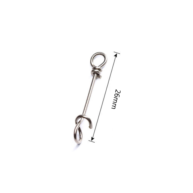 50Pack Fishing Clips Stainless Steel Quick Clips Speed Change Snaps Fast Attach Fly Fishing Snaps Lure Clips Connectors: Brown