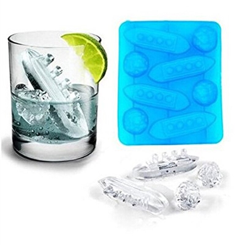 Romance créative Fun Titanic Cocktails Silicone moule bac à glaçons chocolat Fondant moule bricolage barre fête boisson