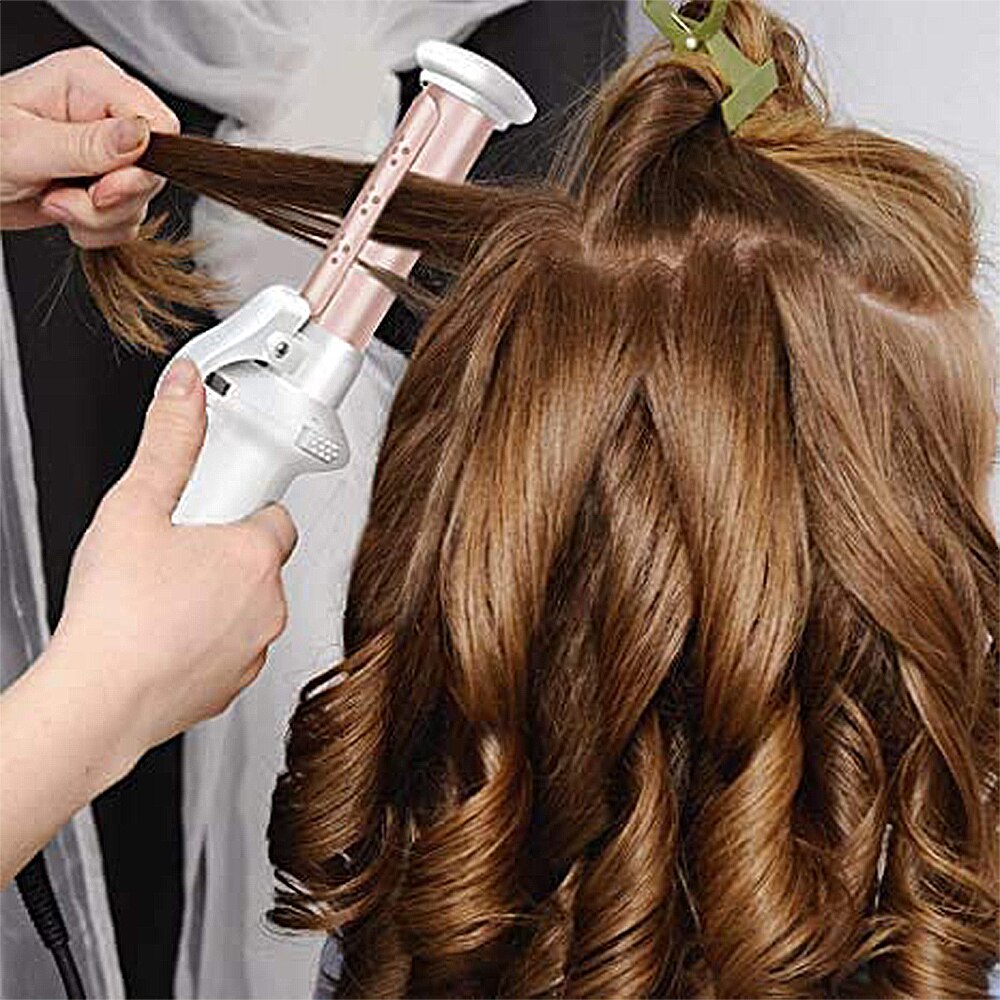Cordless Hair Curler Curling Iron 1-Inch Ceramic Curling Wand 2 In 1 Mini Hair Curler For Loose Curls Waves Usb Rechargeable