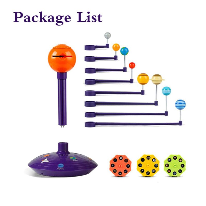 LED Sky Projector Colorful Solar System Rotating Voice Control Music Player Tecnology DIY Planetarium Model STEAM Education Toy