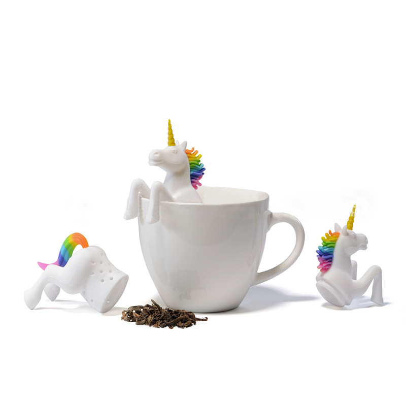 Tea Bag Food Grade Leaf Herbal Spice Filter 1 Pcs Unicorn Shape Infuser Strainers Loose Silicone