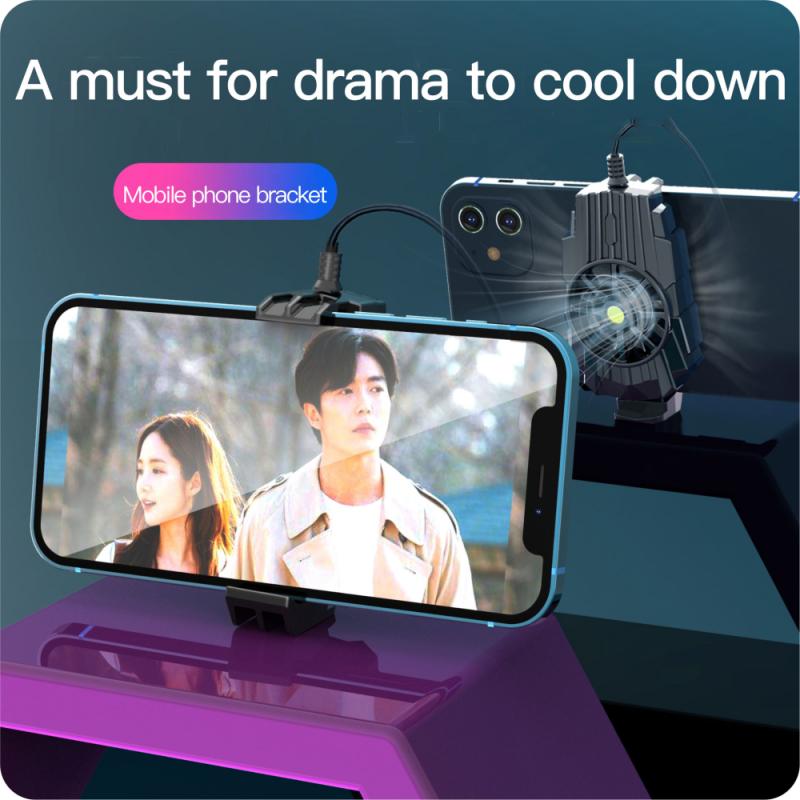 Mobile Phone Cooler Cooling Fan Gamepad Holder Bracket Fan Radiator ABS Material For IPhone Huawei Xiaomi smart phone gaming