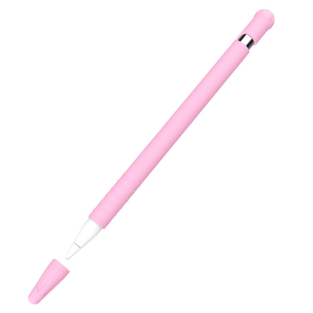Siliconen Case Compatibel Voor Apple Potlood 1 Tablet Touch Stylus Pen Beschermhoes Pouch Tips Cap Sleeve Gevallen Voor iPad: Pink