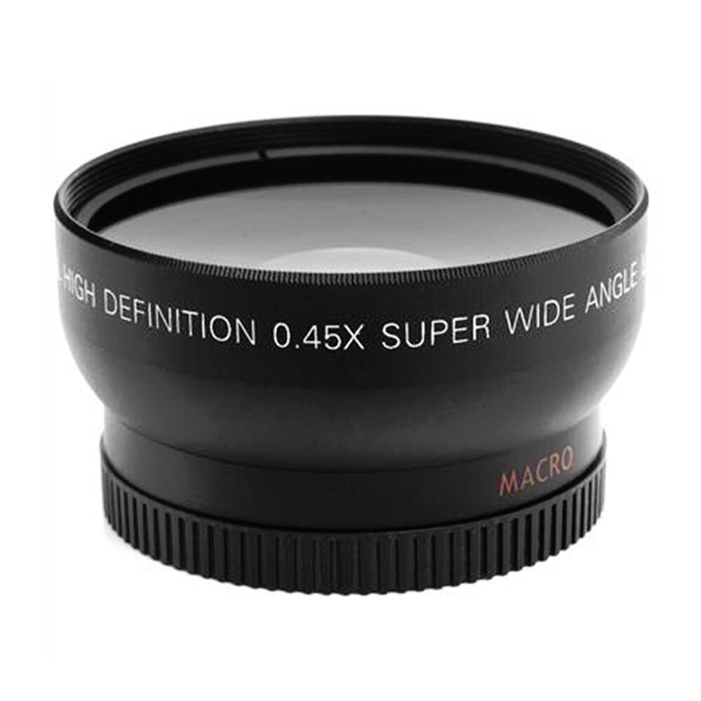 1 ensemble objectif Macro grand Angle 52MM 0.45x pour Nikon D3200 D3100 D5200 D5100 noir Super grand Angle