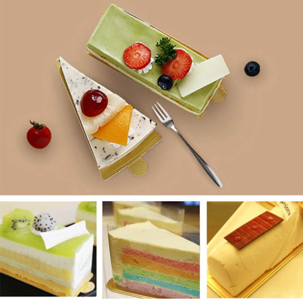 100 st/förpackning tårta kartong mini tårtbräden cupcake dessertbricka multiformad papper gyllene botten tårta bakverk dekorativt kit party