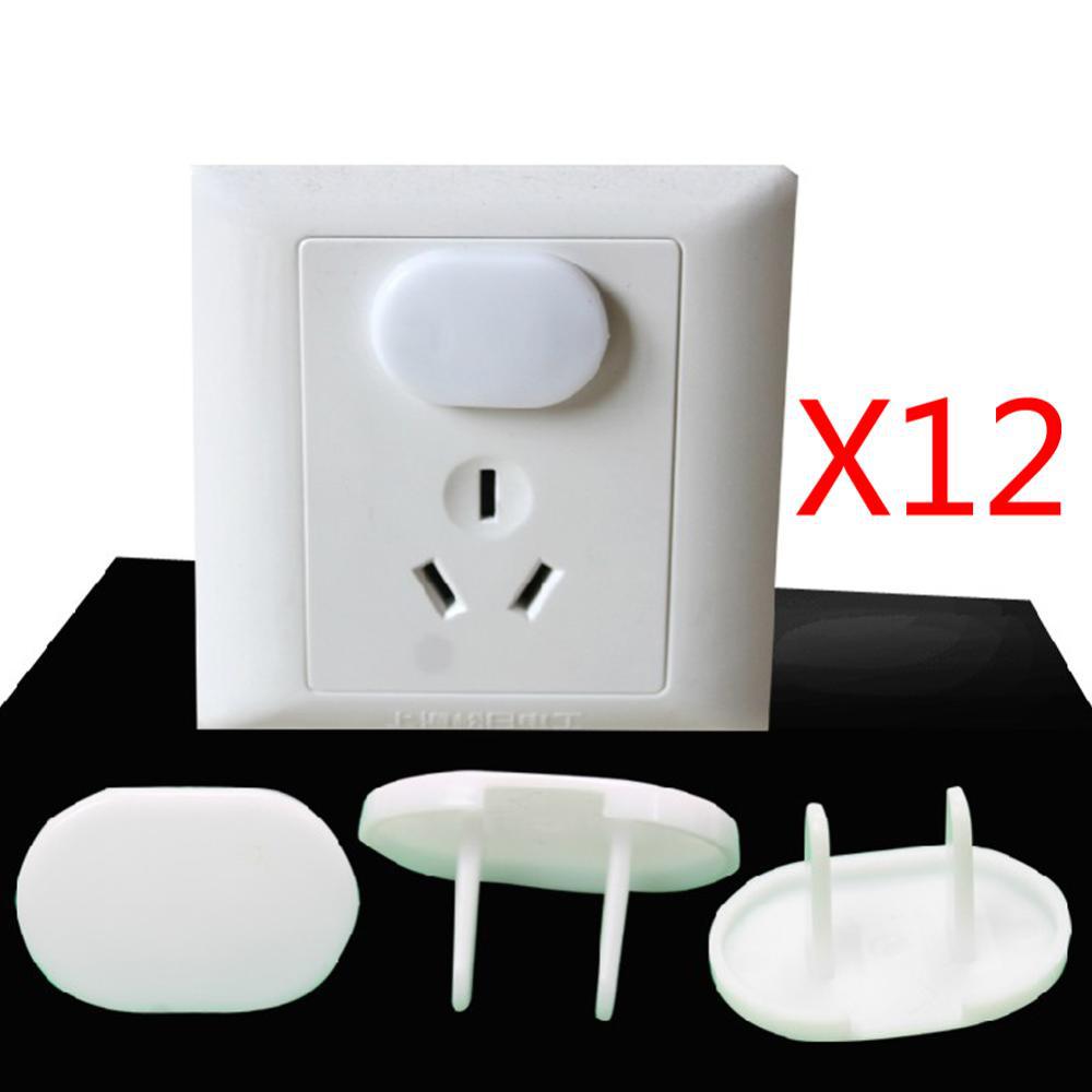 12Pcs/Lote Kids Kind Veiligheid Socket Kindje Socket Beschermkap Bescherming Outlets Plug Voor Stopcontacten 2 Gat