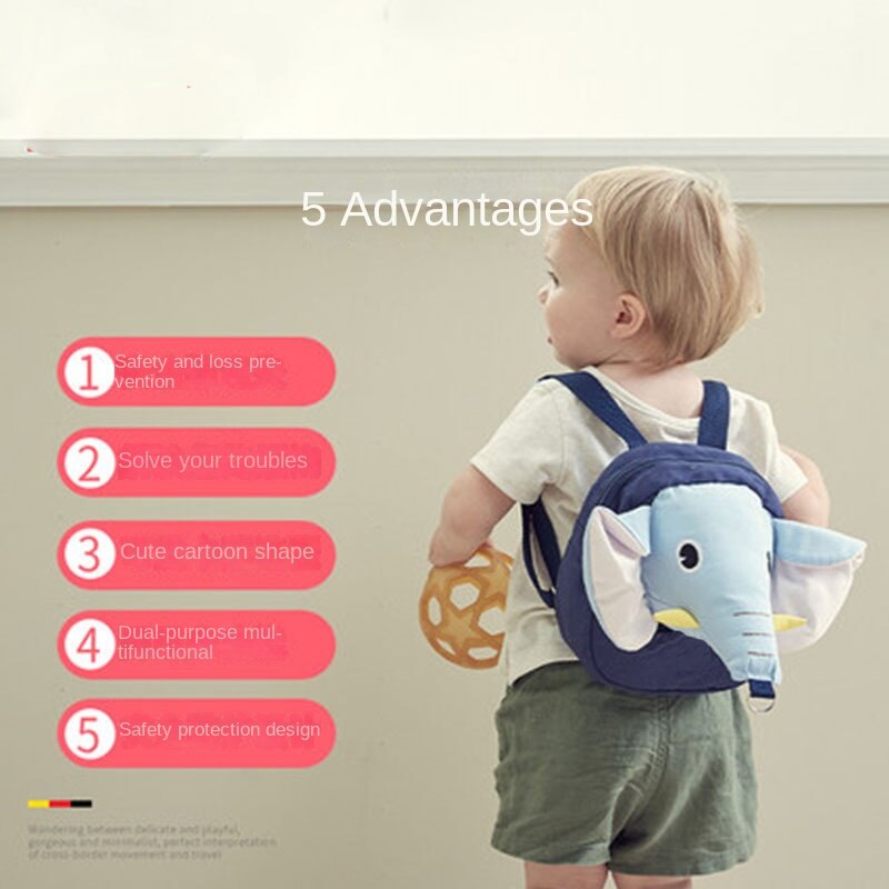 Sac à dos Anti-perte pour bébé, petit cartable à corde de Traction, sac pour enfant en bas âge avec ceinture de harnais, sacs de prévention