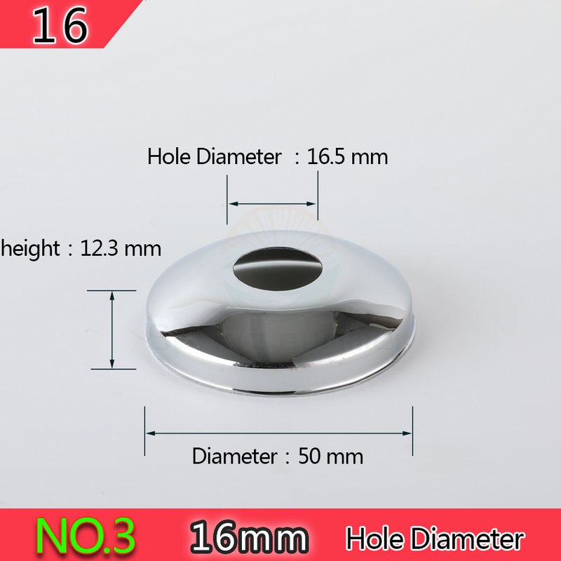 LENTE ZOMER DN8 DN10 aperture10mm-17mm rvs cover chrome decoratieve muur gat ZZG02: NO.3