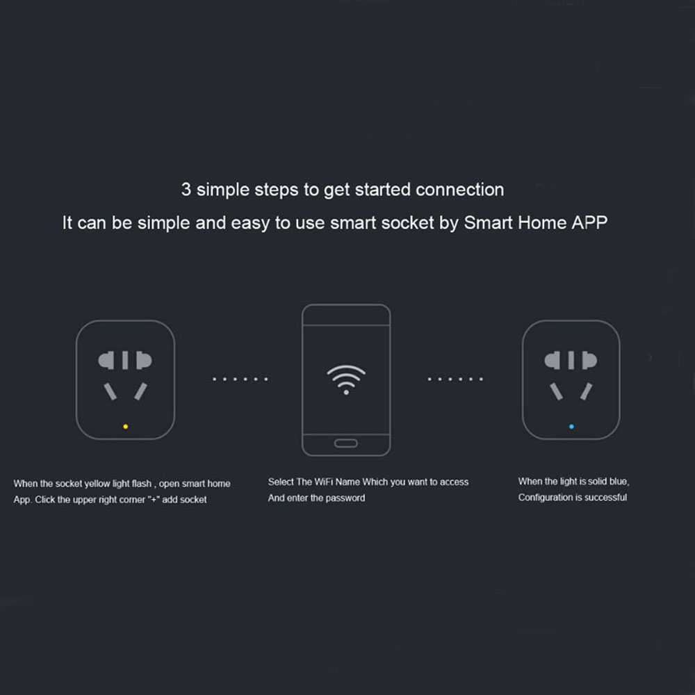 Enchufe inteligente Xiaomi 100% Original, enchufe remoto inalámbrico WiFi básico, adaptador de alimentación y apagado con teléfono