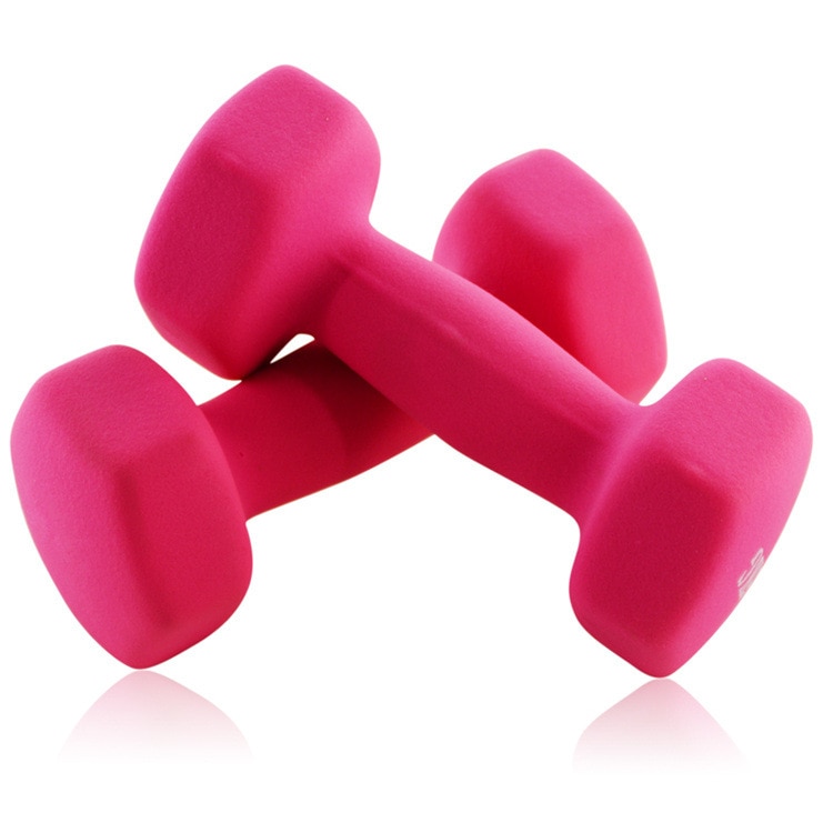 Mancuernas pequeñas para mujer, mancuernas finas para el hogar, para niños, de plástico, para inmersión, para ejercicios aeróbicos, 2kg, 1 Uds.