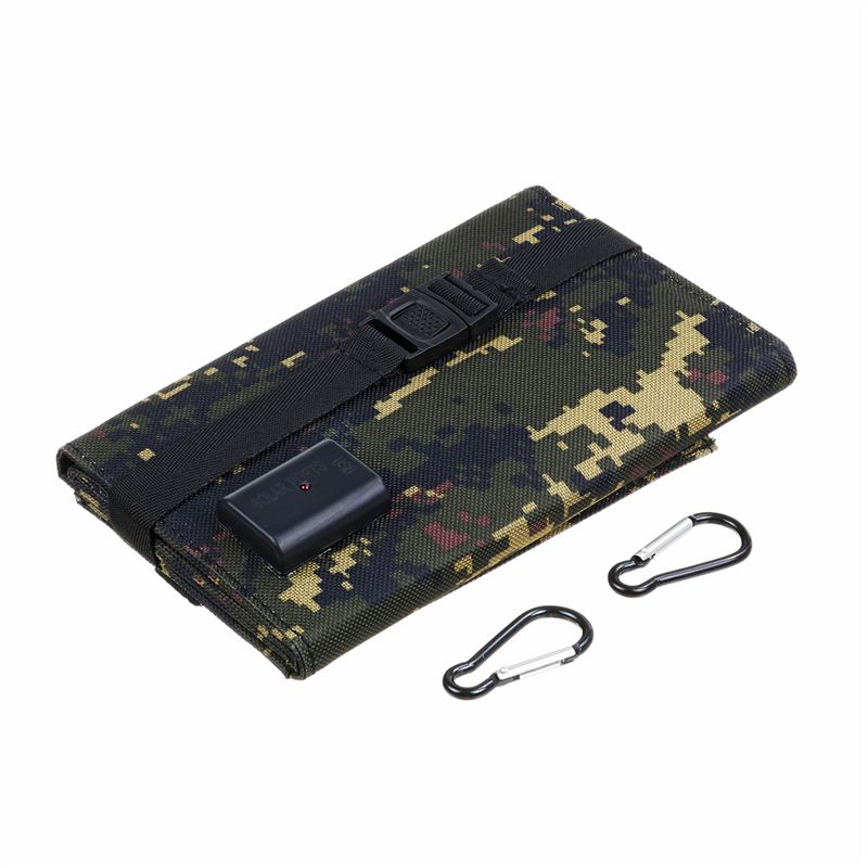 Foldable 50W Solar Panel 5V Sun power Solar Cells Folding Pack W/ 2 X Carabiners Portable Solar Charger for Phone Camping