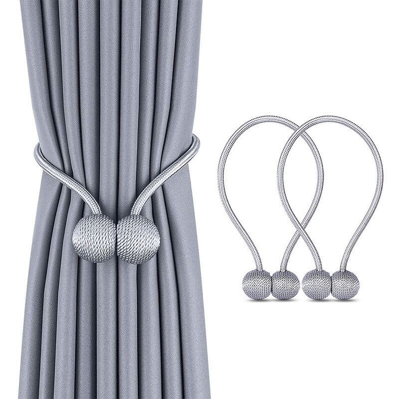 1Pc Magnetic Curtain Tieback Holder Hook Buckle Clip Curtain Tieback Polyester Decorative Home Accessorie Lanyard