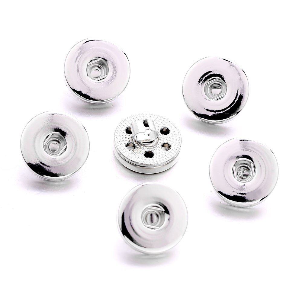 10 sztuk/partia pstryknąć biżuteria 18mm 12mm przystawki przycisk akcesoria ustalenia metalowy przycisk, aby zrobić DIY pstryknąć bransoletka naszyjnik przez siebie