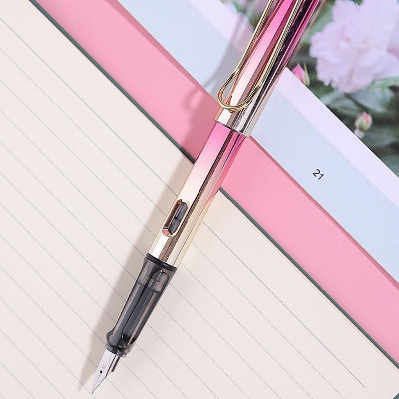 Fountain Pen Gradient Color Pen Body Piston-Filled for Calligraphy Practicing