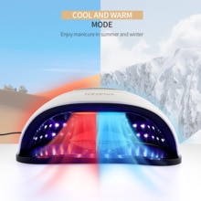 Warme und Kalte Luft Fan Nagel Trockner 120W 60 LED Lichter Gel Polnisch Schnelle Aushärtung UV Nagel Lampe Fan trocknen Heizung &Ampere; Kühlung Nagel Luft Trockner