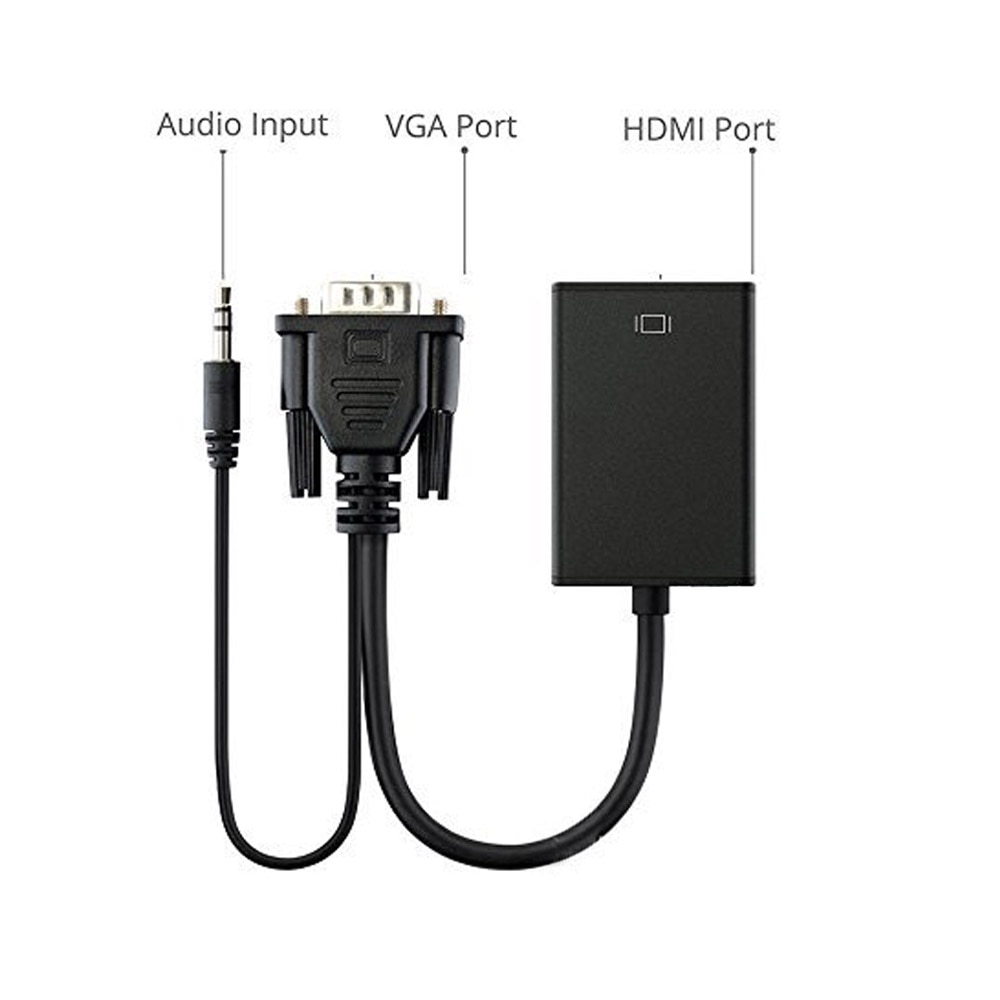 VGA Male naar HDMI Vrouwelijke Adapter Converter Kabel Met 3.5mm Audio Output 1080P VGA naar HDMI voor PC laptop naar HDTV Projector ps4