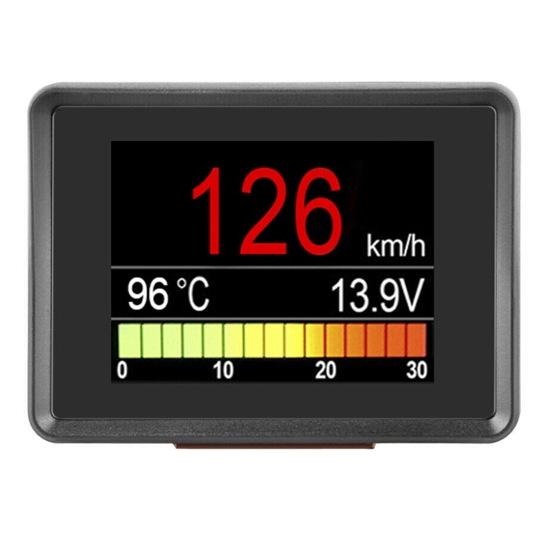 medidor Digital A203, indicador de temperatura de agua OBD2 con alarma, indicador de velocidad de aceite, pantalla HUD