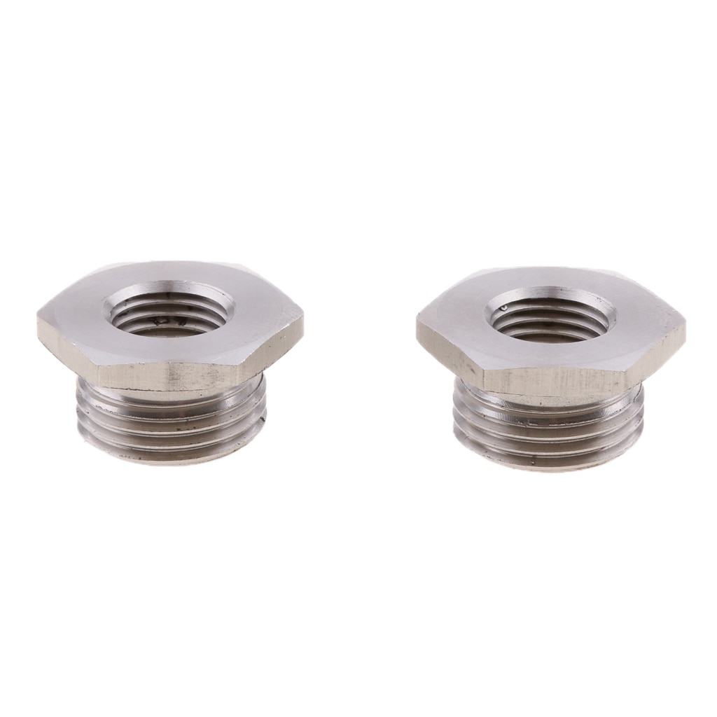 2 Pieces O2 Sensor Bung Fitting Plug Adapter 18mm To 12mm For