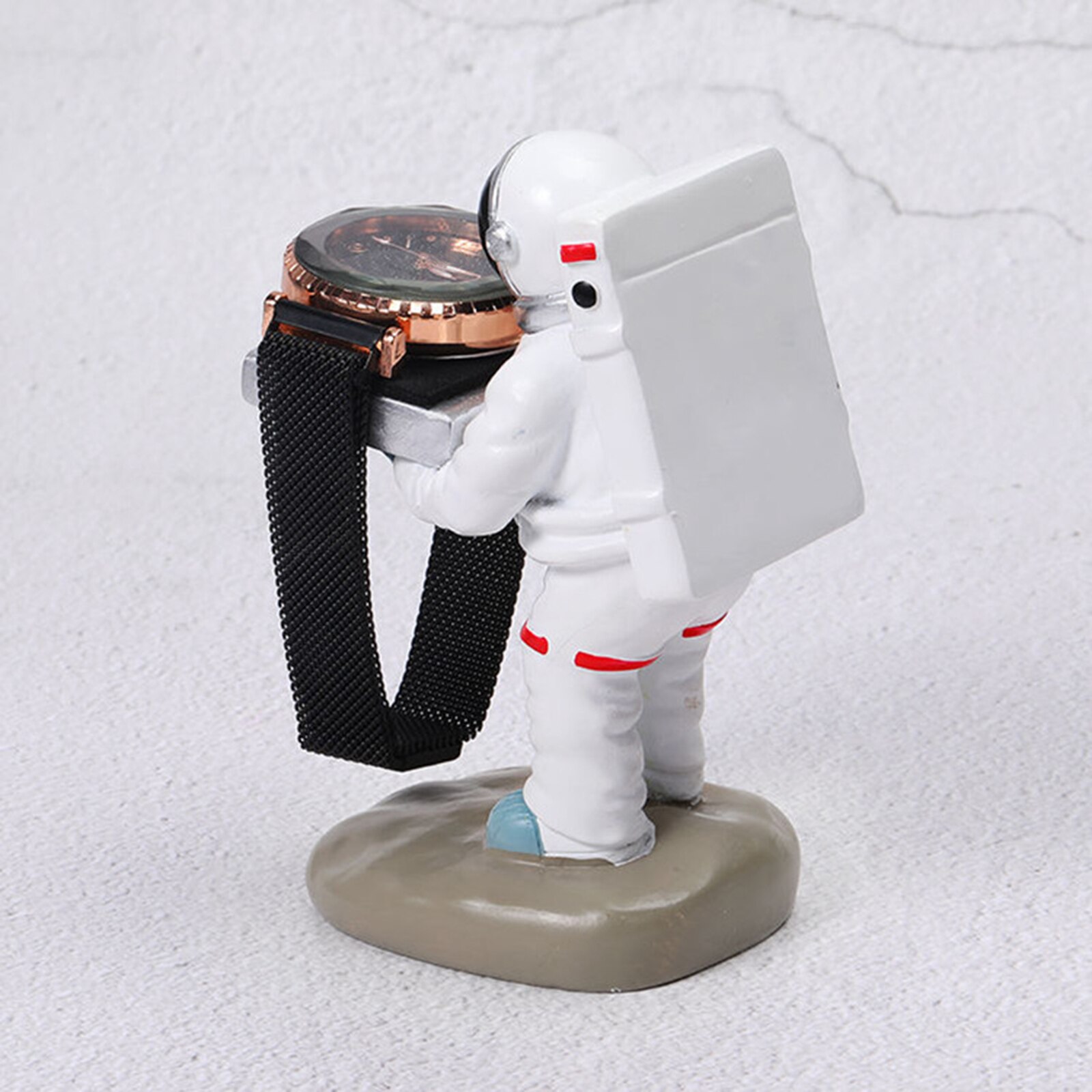 Harpiks ur display stativ spaceman astronaut beslag opbevaring rack: C