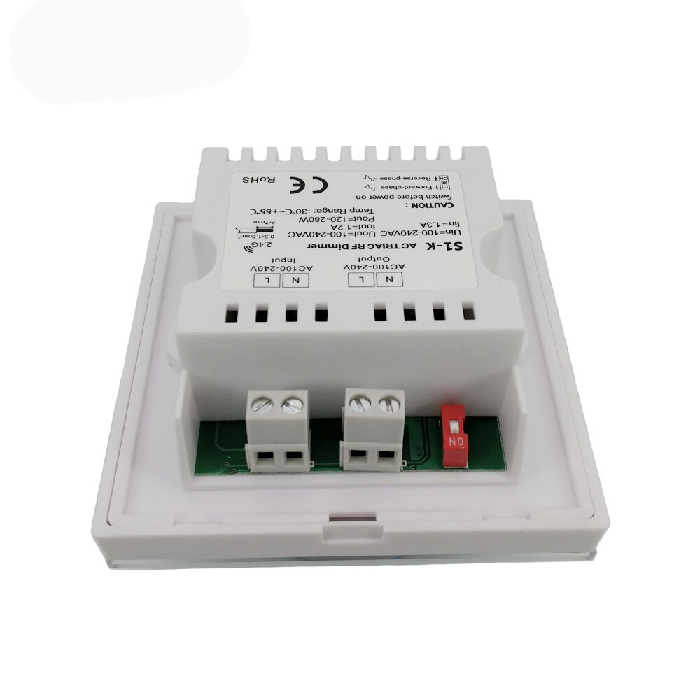 Regulador Triac Led de 100V -240V, entrada 1,2a, salida, borde trasero, perilla de Panel de montaje en pared, CA 220V, Bombilla de lámpara de alto voltaje,