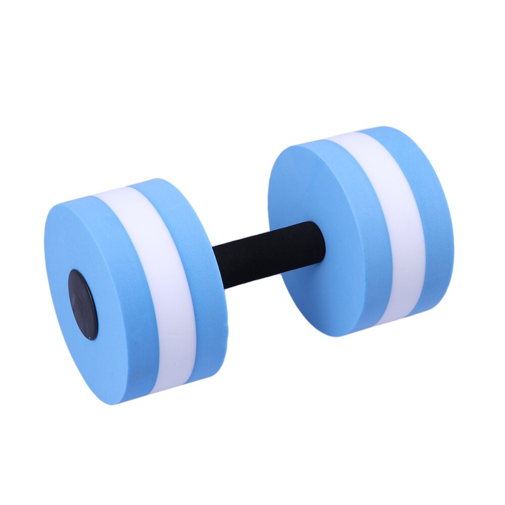 Aquatic Exercise Dumbells EVA Water Barbells Hand Bar For Water Resistance Aerobics (Blue & White): Blue and White