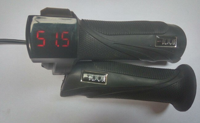 Twist throttle met digitale display 12-84v voor elektrische scooter onderdelen bike accessoire driewieler rolling stuur MTB voltmeter: black2