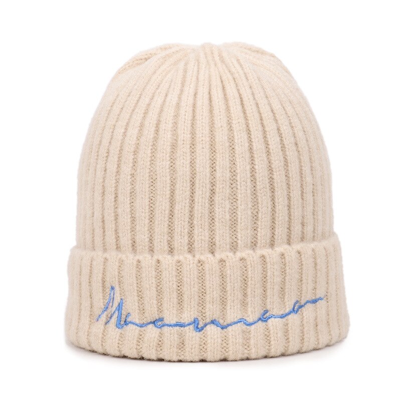 hiver Onesie bébé garçons filles chapeaux enfant laine côtes chapeau enfants Adorable doublure douce bonnet en tricot Snood Braga 2 3 4 5 6 8 ans: beige