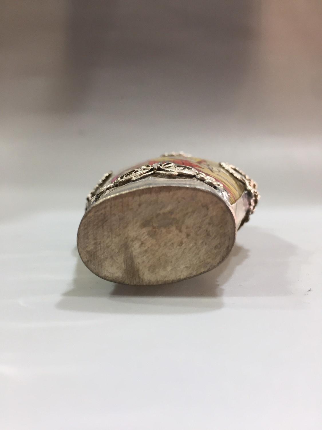 Chinees oud glas ingebouwd schilderij snuiffles tibetaans zilver mozaïek glas karakters patroon lancaihe