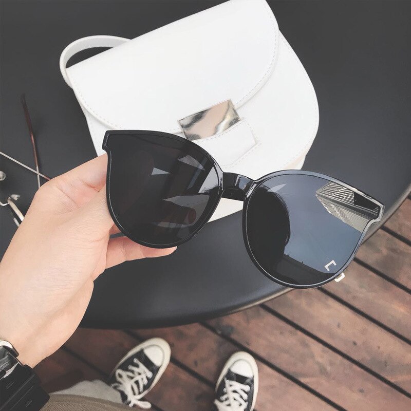 Mærke cat eye solbriller kvinder mænd luksus plast solbriller klassiske retro udendørs unisex runde solbriller