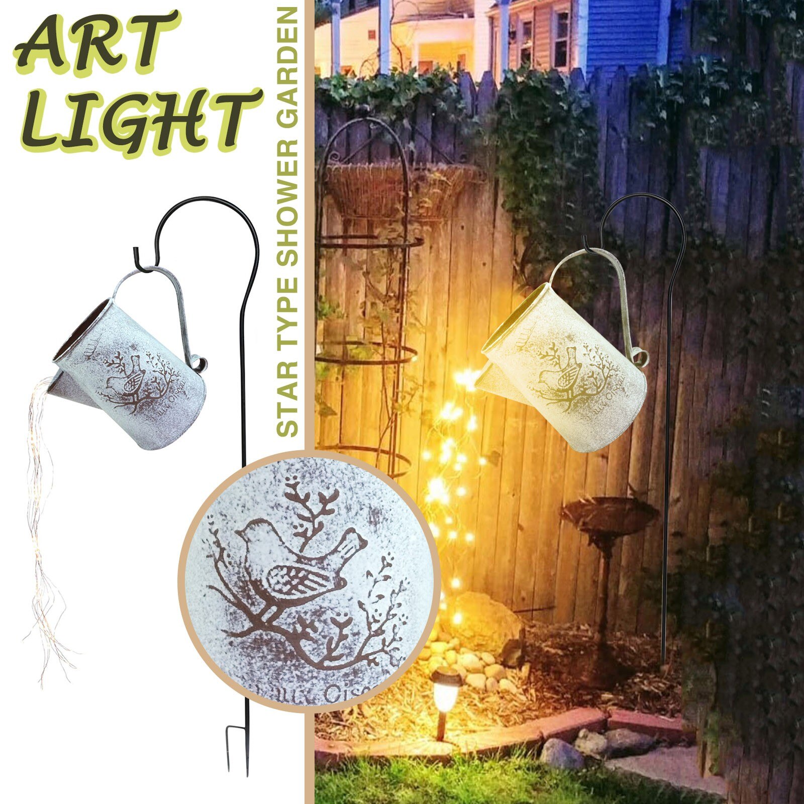 Tuin Decoratie Outdoor Ster Type Douche Art Licht Decoratieve Tuinieren Gazon Lamp Solar Led Home Decoratieve