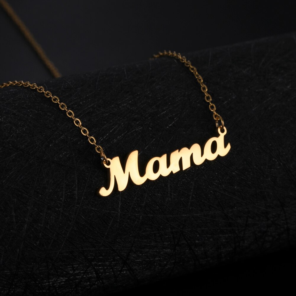 Minun muotoni äiti kirjain nimikyltti riipus kaulakoru naisille #39 ruostumattomasta teräksestä kaulakorut choker korut