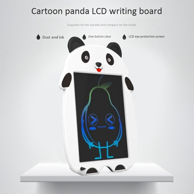 Drawing Board 8.5 Inch Cartoon Colorful Writing Board LCD Electronic Drawing Board Panda Smart Board for Kids