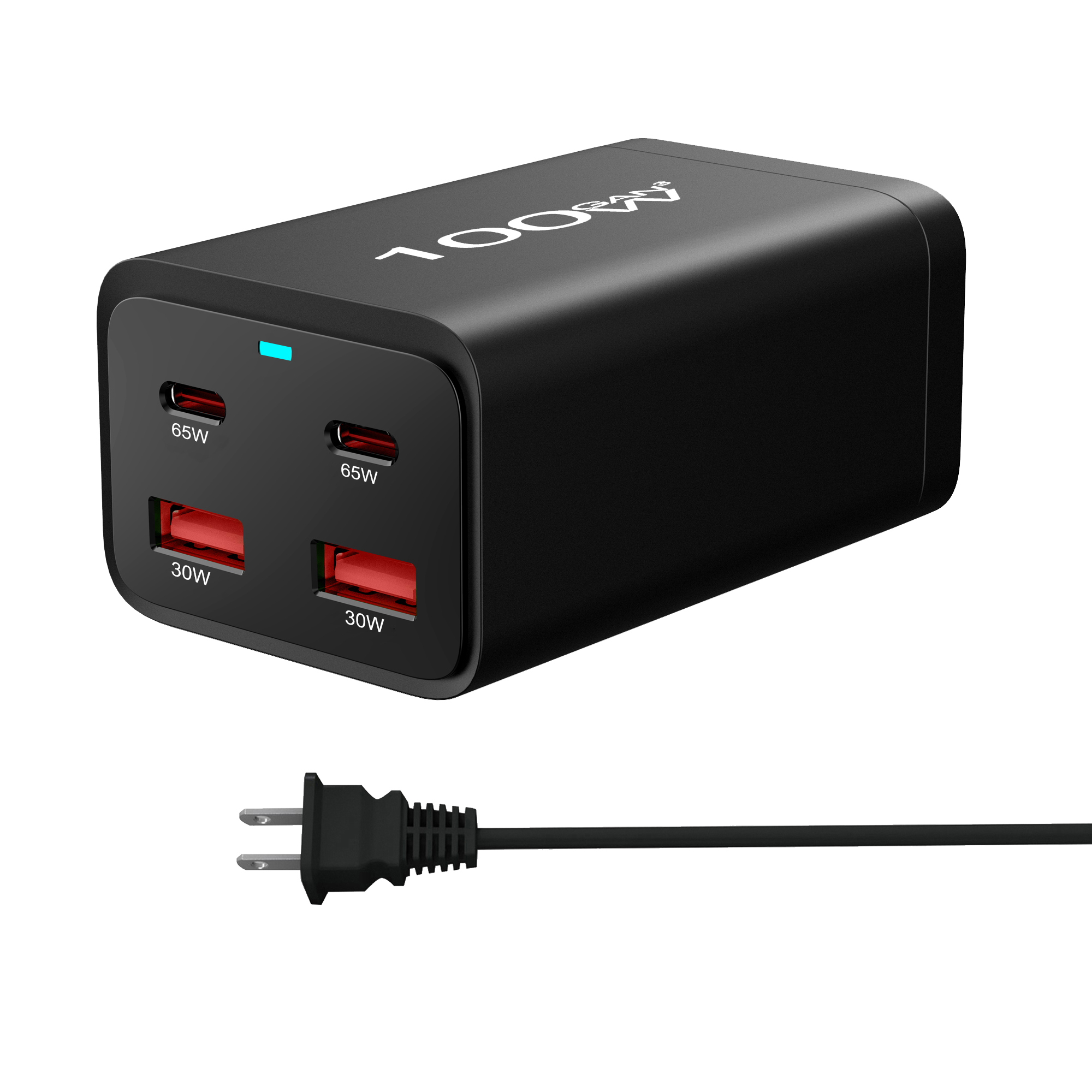 100W 4 Poorten Gan Snellader 4.0 3.0 Type C Pd Usb Oplader Draagbare Qc4.0 3.0 Snelle Oplader Voor Laptop Iphone15 14 13: Br