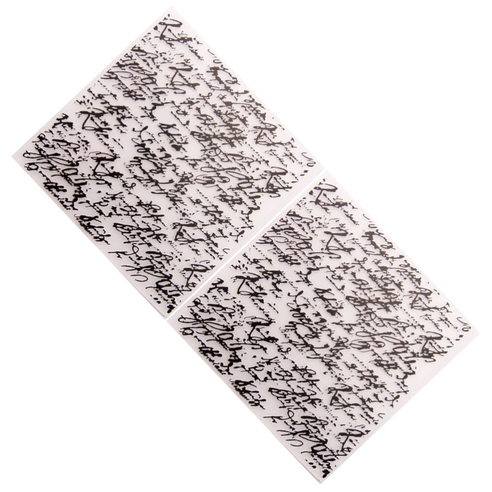 2Pcs Bump Embossing Dies Plastic DIY Template Handmade Art Craft DIY Stencil DIY Crafts (Handwritten Text Pattern): Handwritten text