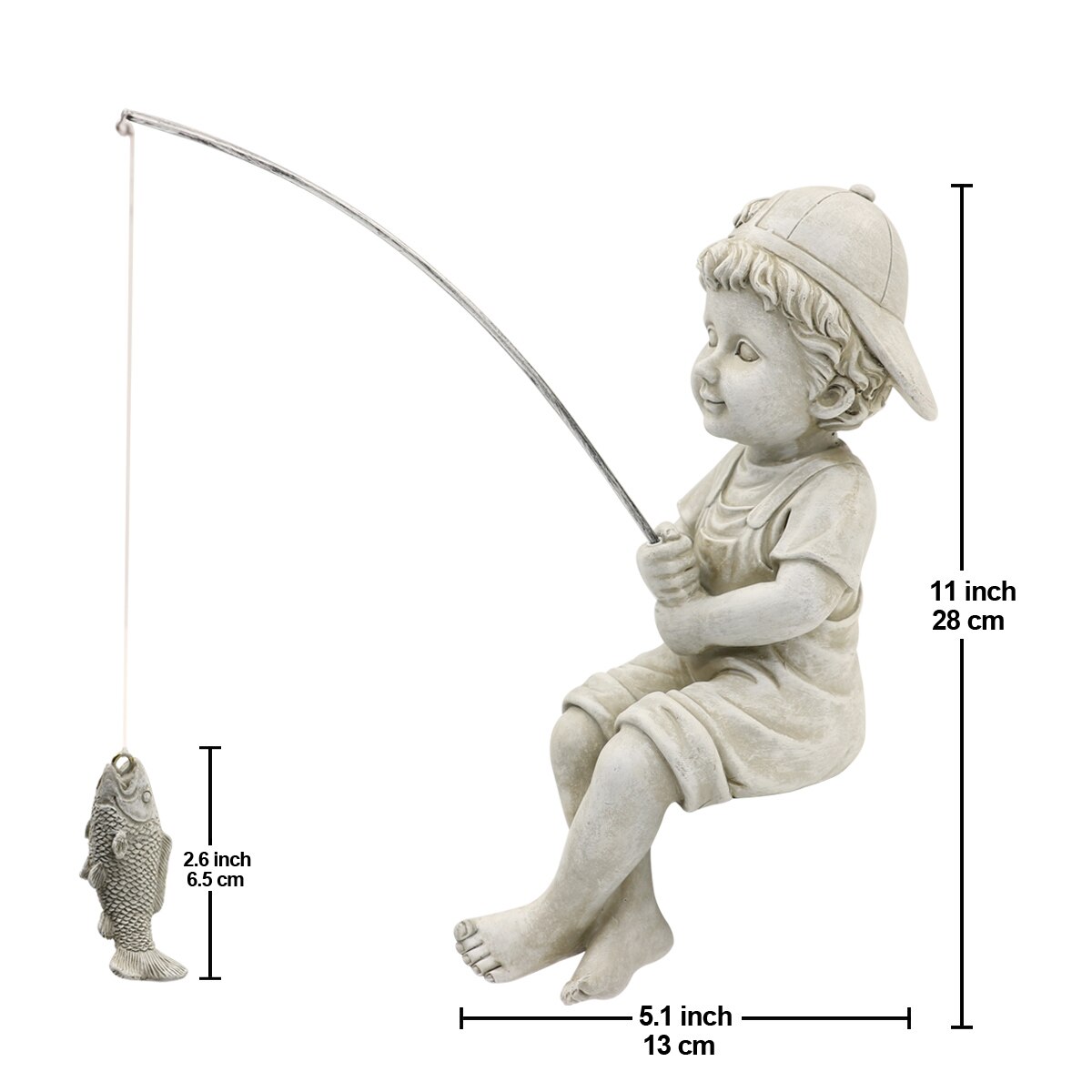 De visser balancerende sculptuur gepolijst roestvrij staal De visser balancerende sculptuur gepolijst roestvrij staal