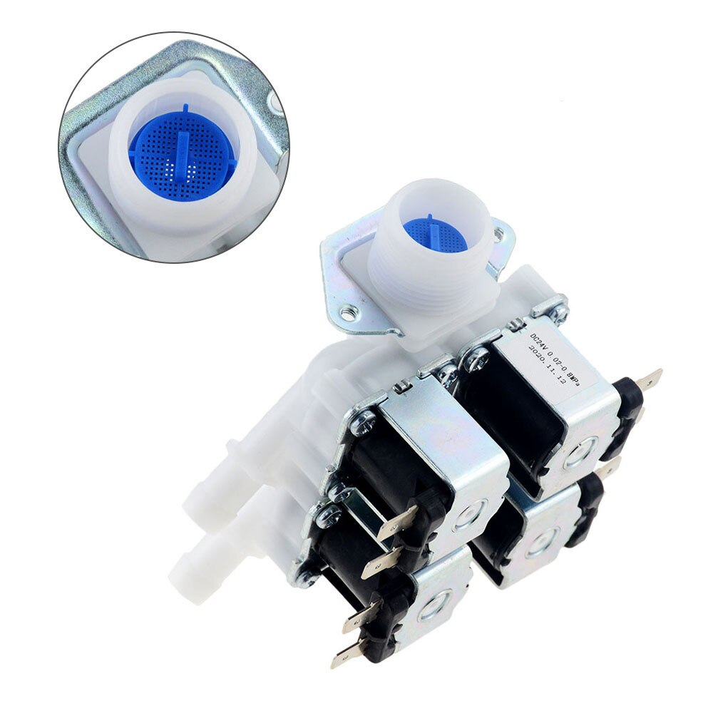 DN20 DC12V 24V 36V AC220V G3/4" 1 In 4 Out Electromagnetic Valve Normally Closed Water Drain Valve Electric Water Inlet Solenoid